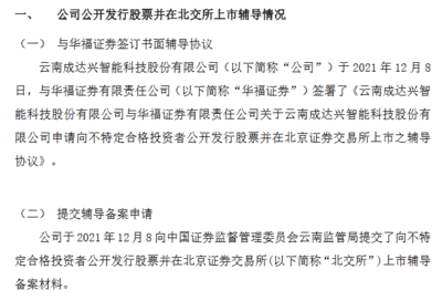 成达兴提交北交所辅导备案申请今年上半年净利498万元增长334%